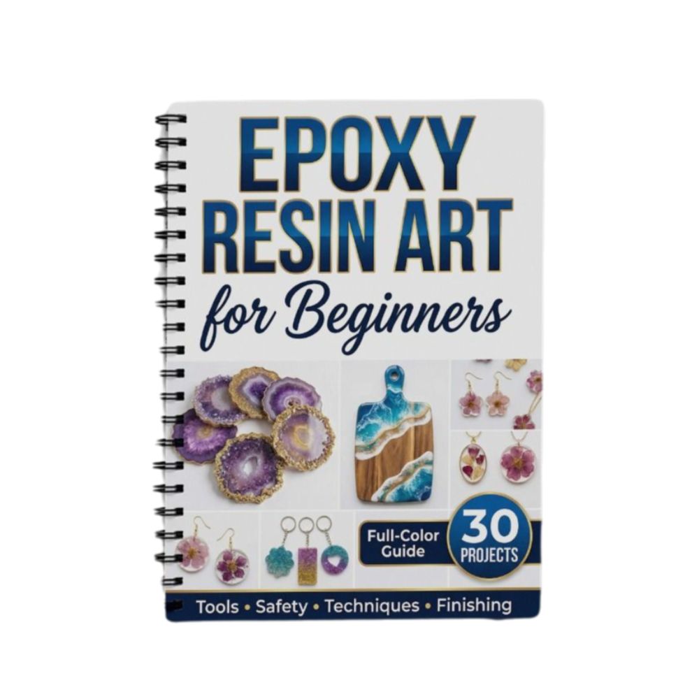 Resin Craft For Beginners - คู่มือศิลปะเรซินอีพ็อกซี่แบบทีละขั้นตอน 30 โครงการ คู่มือสร้างสรรค์พร้อมภาพประกอบ หนังสืองานฝีมือ DIY