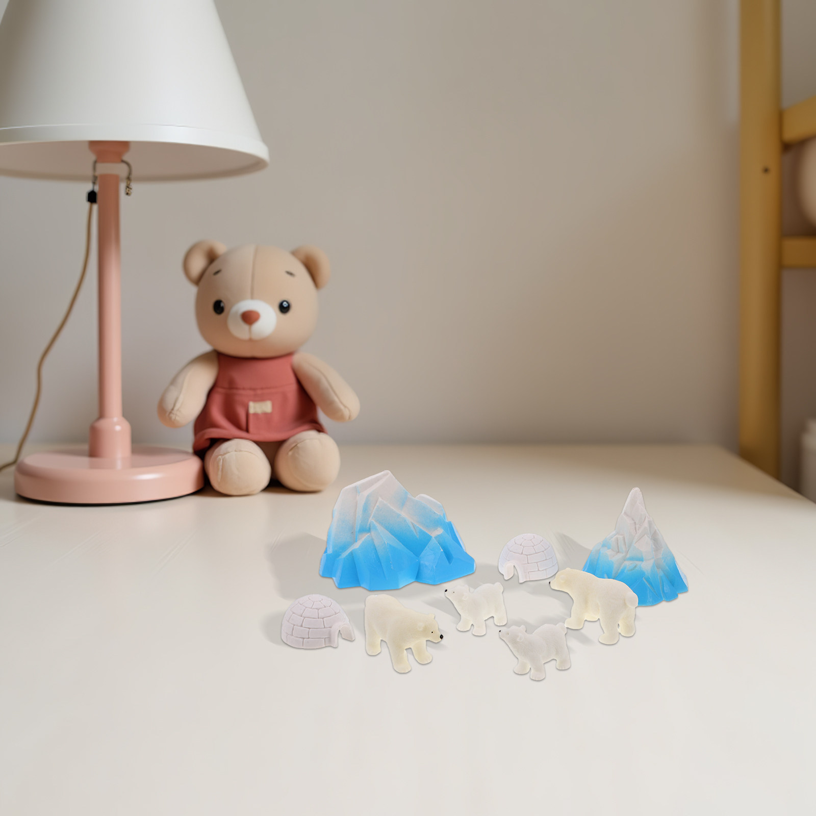 8 ชิ้น โมเดลหมีขั้วโลกเรซินขนา - Resin Crafts บทวิจารณ์และราคา