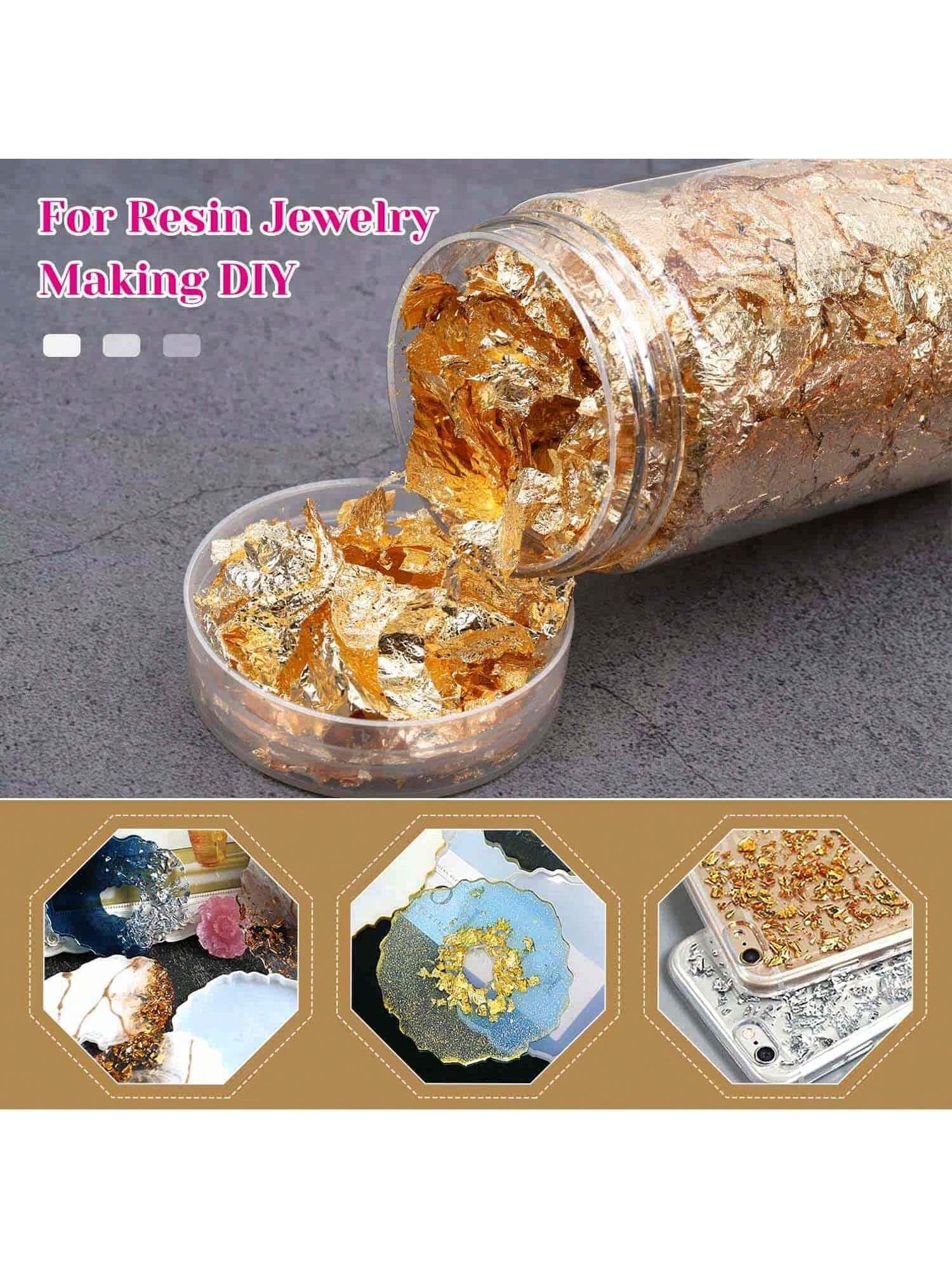 แผ่นทองคำเปลว สำหรับตกแต่งเค้ก - Gold Foil Flakes บทวิจารณ์และราคา