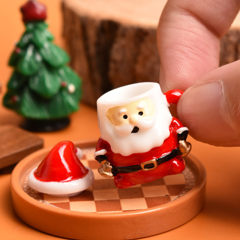 เครื่องประดับถ้วยชาซานต้าจิ๋ว  - Resin Crafts บทวิจารณ์และราคา