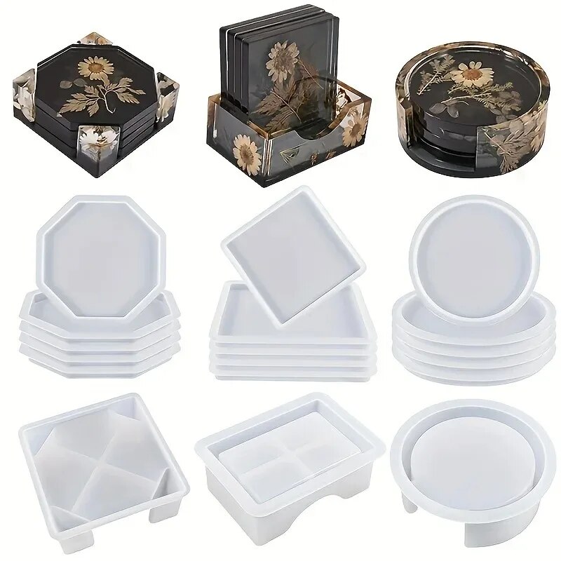 Coaster เรซินแม่พิมพ์ชุดรวม 1  - Gold Foil Flakes บทวิจารณ์และราคา