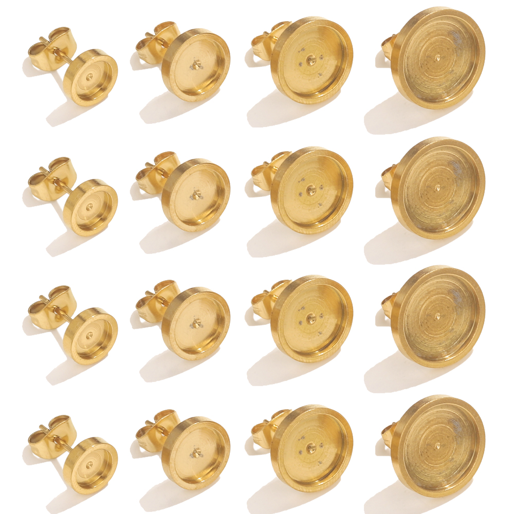10pcs สแตนเลสสตีลต่างหูสตั๊ดกล - Resin Jewelry Kit บทวิจารณ์และราคา